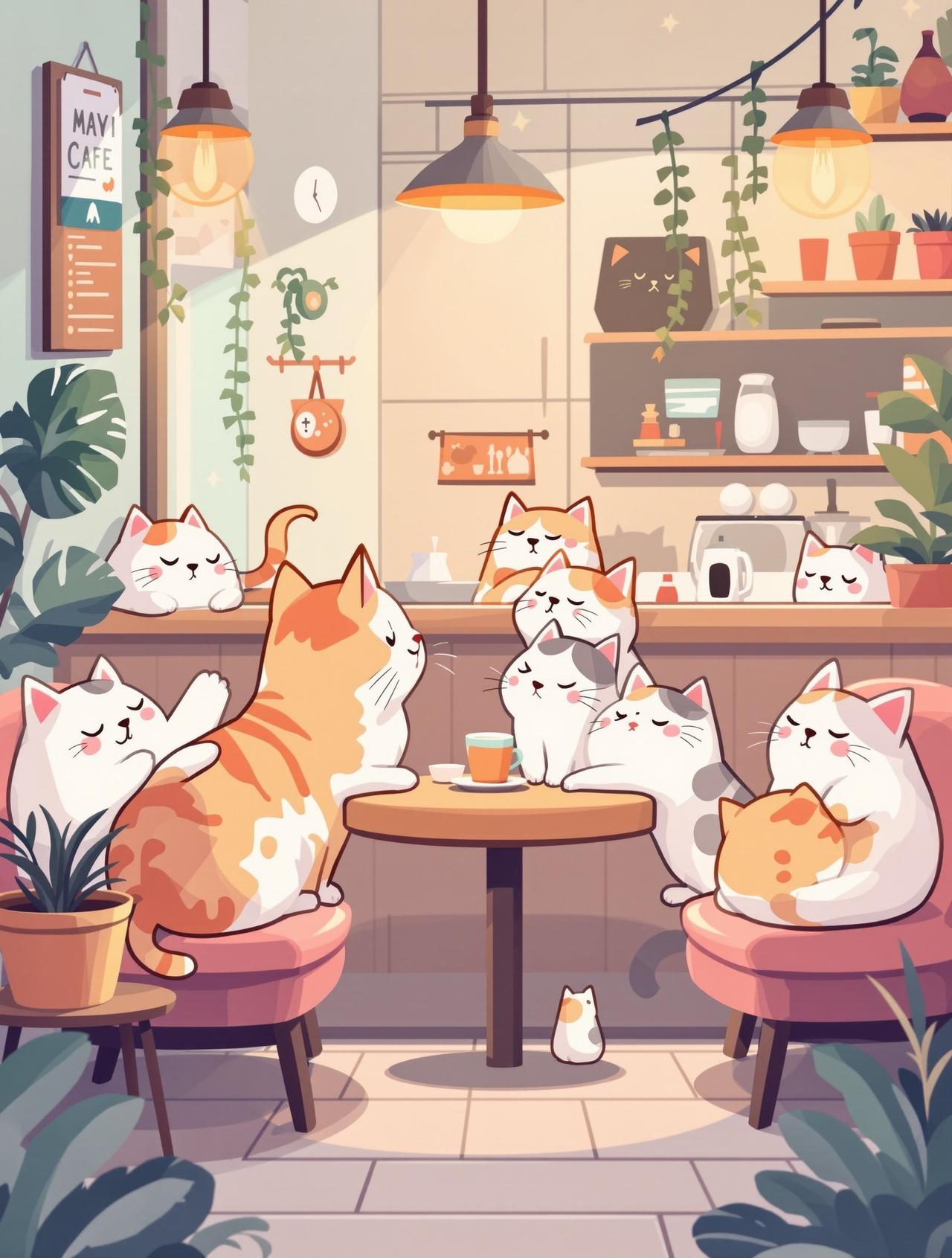 漫剧免费版 猫咪咖啡馆的午后 - 治愈日常动漫短剧
